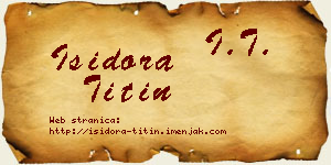 Isidora Titin vizit kartica